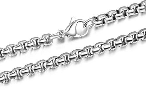 ANAZOZ Kette Ohne Anhänger Edelstahl 90 cm, Hip Hop Halskette Herren 2,5mm Breit Venezianierkette Silber