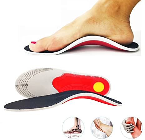 Arch Support Orthopedic Insoles - Comfortable Shoe Inserts for Men & Women, Flat Feet, Plantar Fasciitis, Over Pronation (Large)