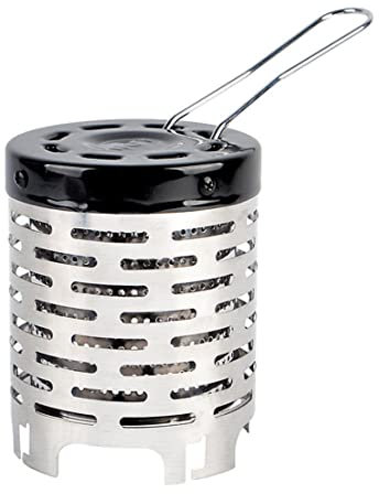 Mini chauffage de camping réchauffe de tente en acier inoxydable léger avec poignée pour randonnée de camping chauffage à gaz extérieur chauffage à gaz portable en plein air-chauffage de mise à gamme