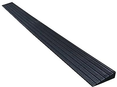 Yqyc Non-Slip Wheelchair Ramp, Portable Threshold Ramp, 2-7cm Rise, For Indoor Or Outdoor, Bathroom, Doorways, Supermarkets Entrance, Garage Entrance (Color : Svart, Size : 100x15x7cm)