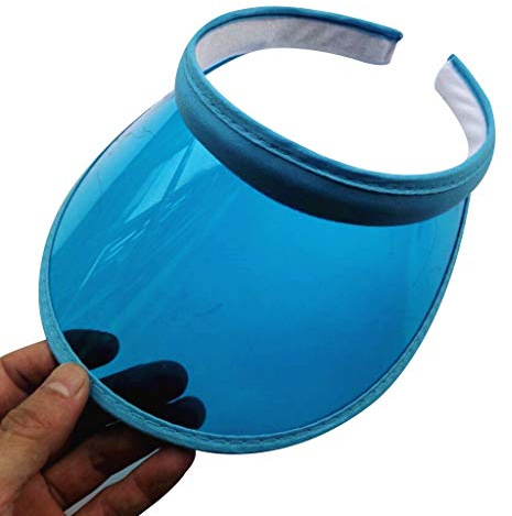 ZAYIUKI Sun Visors UV Protection Hat Cap Sun Cap Sport Transparent Hats Headwear for Womens Men Golf Tennis Cycle Blue