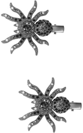MAGICLULU 2St Spinne Haarnadel gotische Haarnadel Halloweens Haarspange mit Strass halloween haarspangen haarspange Haarklammer Tiara -Spinnen-