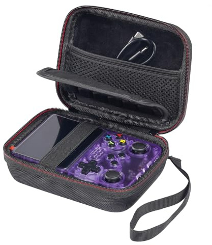 CBDYWVR Étui de Transport Compatible avec Console de Jeu Portable RG35XX/RG35XX Plus/R36S/R35S rétro, étui de Rangement Rigide en EVA pour RG35XX/RG35XX Plus - Noir