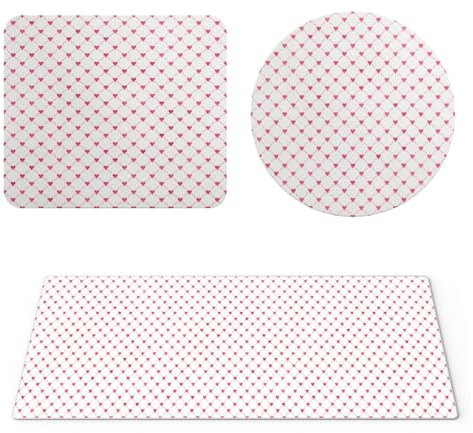 EHOMERY Mauspad XXL Japan Style Mousepad Viereckig Liebe Mauspad Zum Selbst Gestalten Gaming Mouse Mat Für Die Schreibtischdekoration - 3 Pack [30x80 cm, 20x24 cm and Dia 20 cm]