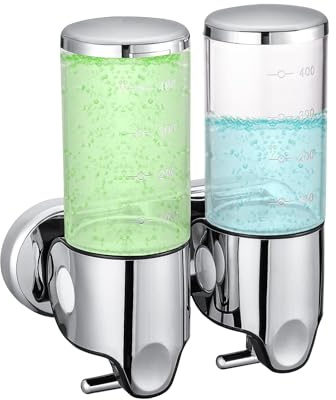MAGIC SELECT Dispensador de Jabón de Pared 1000 ml, Dosificador Manual | Para Baño, Cocina, Ducha, Perfecto para Champú, Gel de Ducha, Loción