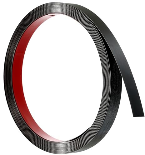 sourcing map Moulure murale autocollante en acier inoxydable avec finition brossée métallisée pour décoration d'intérieur, 5 m x 1,5 cm, noir