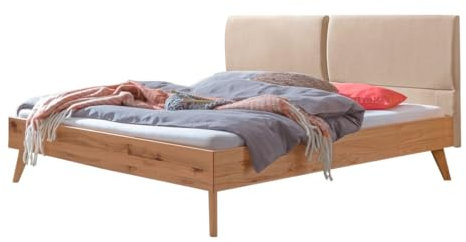 Hasena Massivholzbett Matteo 25 Wildbuche Kopfteil beige 160x200