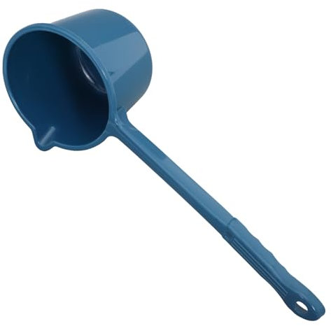 KOCKSHION Cucharón Grande con Mango Largo Azul de Plástico para Agua, Pala para Baño y Cocina Doméstica, Resistente y Ergonómico, Uso en Baño, Riego y Tareas Hogareñas, Utensilio Práctico