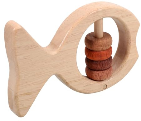 HEMOTON Holzspielzeug Rassel Für Kleinkinder Montessori Handgefertigte Holzrassel Mit Sanften Klängen Fördert Die Hand-augen-koordination Und Sensorische Fähigkeiten Für Hause Und