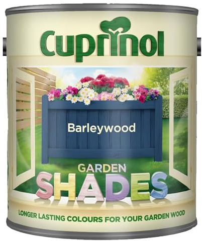 DUAYRA Garden Shades Paint | Quick Drying Water Based | For Garden Fence, Shades, Benches, Terracotta, Brick, Stone | Exterior Wood Furniture | Long Lasting (Barleywood, 2.5 Liters)