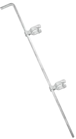 KINNAN 1-3/8 x 32 Gate Drop Rod Kit for Chain Link Fence, Heavy Duty Gate Cane Bolt for Single or Double Gate, Galvanized Steel Drop Rod, Chain Link Fence Parts, Easy to Install, Durable, 1 Pack
