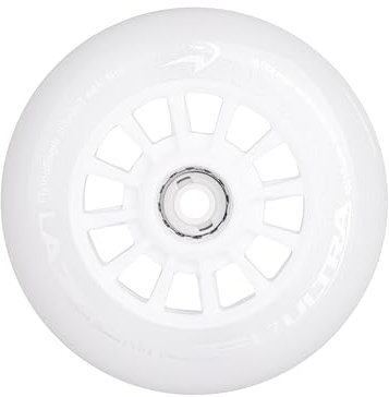 Flying Eagle LazerWheelz Ultra - Beleuchtete Inline-Skate-Räder für drinnen/draußen, 110 mm 6er-Pack Weiß 88A Härte LED-Lichter für Rollschuhräder-Ersatz, Inline-Zubehör für Erwachsene