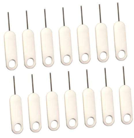 SEWACC 20 Pezzi Aghi Rimozione Sim in Metallo Antiruggine per Smartphone Strumento Estrazione Vassoio Sim Accessorio Portatile Resistente e