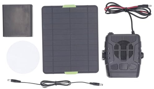 CAKEEYUM Solar Powered Heater 20W Portable Solar Heater for Chicken Coop with Overheat Protection for Pet House Greenhouse Animal Shelter Powered, for Chicken Coop, Hea