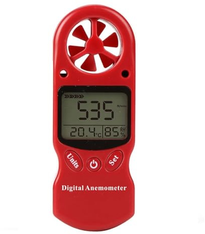 Anemometer, 8 In 1 Handheld Digital Anemometer Wind Speed,for Measuring Wind Speed(Red)