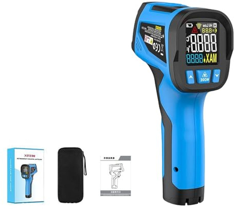 Thermomètres pour four barbecue avec affichage rétroéclairé et distance de marque 12 1 pour applications industrielles sans contact