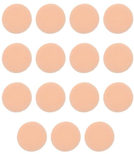 Toyvian 15pcs Houppettes Rondes en Coton Pur pour Poudre Fixatrice, Diamètre 6cm, Adhérence Optimale Maquillage Naturel, pour Usage Salon et Maison