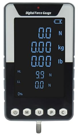 Dinamometro Digitale Testatore Push Pull，200N/500N Alta Precisione，Schermo Grande 3.9，3 Modalità N/Kg/Lb，5 Sonde，0.5% Precisione，Test Compressione Trazione(300N)