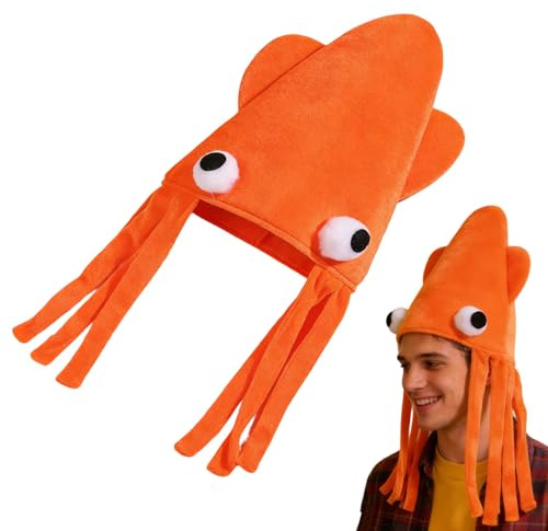 Crazy Hats for Kids,Funny Squid Costume Hats - Sea Animals Beanies Party Supplies,For Photography Stage Shows Halloween Christmas Birthdays Kids Adults Boys