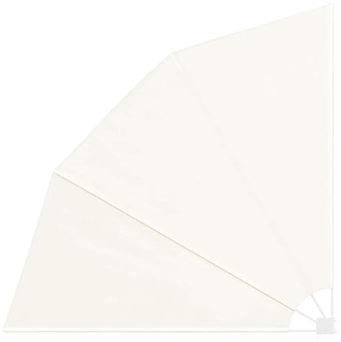 Fisinber Balkonfächer Klappbar Creme 210x210 cm - Balkon Sichtschutz Faltbar Windschutz für Terrasse und Garten - Variabler Sonnenschutz Markise Fächer aus Robustem Polyester mit Wandhalterung