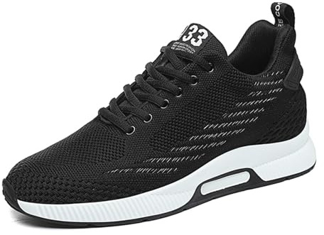 Chaussures Rehaussantes Hommes 8cm décontractées Sport Lacets légères Respirantes Talon caché Sneakers Montantes Confort Mode Urbaine
