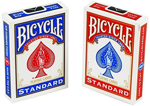 Bicycle, Spielkarten, 2 Decks, rot und blau, Red & 1 Blue, 3 Stück