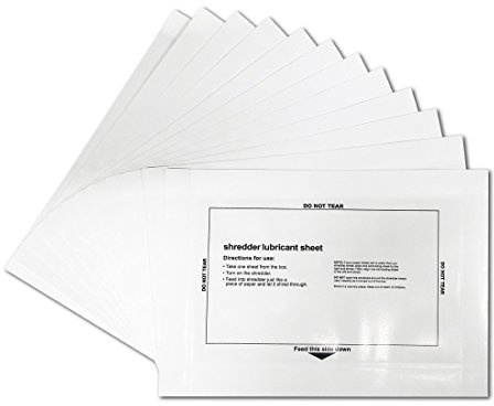 laffeya Paper Shredder Sharpening & Lubricant Sheets & Shredder Cleaning Sheets (12)