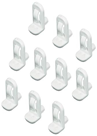 Gedotec Fach-Bodenträger Küche Regalstütze für Schrank Tablarträger für Regalsystem - H3116 | Bohr-Ø 5 mm | Kunststoff transparent | 50 Stück