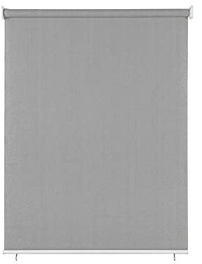 paramondo Außenrollo Senkrechtmarkise Sonnenschutz Sichtschutz für Balkon Terrasse, Freihängend, Reiß- & Wetterfest, Pflegeleicht, 100 x 140 cm (BXH) grau
