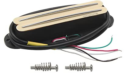 Oripure AlNiCo 5 Hot Wound Dual Blade Rail Pickups Single Coil Sized Humbucker 16K Gitarrensteg Pickup für FD ST/SQ E-Gitarren Style, Creme
