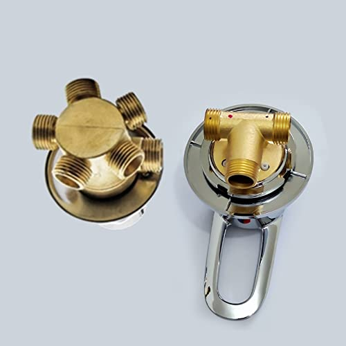 Mitigeur De Douche, Mitigeur De Douche En Laiton À Sortie 2/3/4/5 Voies, Poignée De Douche Séparée Filetée Pour Robinet De Cabine De Douche, Cartouche En Céramique,filetage 5 Voies