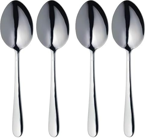 MasterClass Duo of Stainless Steel Serving Spoons, 2-Piece Spoon Set for Buffets, Dinner Parties and Family Meals - Silver (Pack of 2)