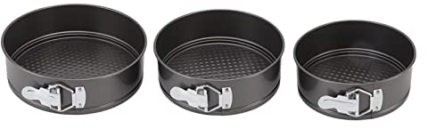 Moule A Gateau Rond, Moules À Gâteaux, Lot De 3 Charnière à Gâteau Ronds, Moule A Manqué Avec Fond Amovible, Outil De Cuisson Pour Gâteau Au Fromage, Pain(20/22/24)