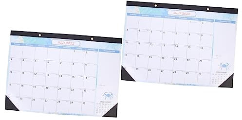 STOBOK 2St 2023 Schreibtischkalender büroartikel Bürokalender 2022-2023 Klappkalender zum Aufhängen gedruckter Planerkalender Wandkalender für den Haushalt Papier