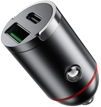 GlasFlength Chargeur Allume Cigare USB C Rapide [PD 30W & QC 3.0], Chargeur Voiture USB C Adaptateur Prise Allume Cigare 12V pour iPhone 15 Pro Max iPad Samsung Galaxy S22 Huawei Xiaomi