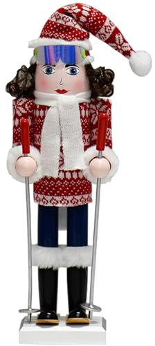 Figurine Casse-Noisette en bois, ornements d'arbre Casse-Noisette,Chapeau de Père Noël de Noël, bonhomme de neige, soldat, casse-noisette, 38,1 cm | soldat casse-noisette de vacances, pour déco