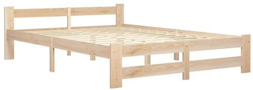 Iiaky Massivholzbett Bettgestell Bed Frame Bett Mit Bettkasten Hausbett Bett Massivholz Kiefer 140x200 cm - 321994