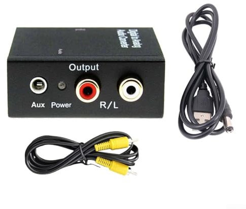 Conversion audio simplifiée - Convertisseur numérique vers analogique avec câbles optiques et coaxiaux compatibles avec plusieurs appareils (hôte + USB + coaxial)
