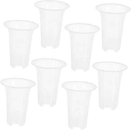 MOBUTOFU Lot De 8 Pots À Orchidées en Plastique Ventilés Drainants pour Intérieur Balcon Jardin
