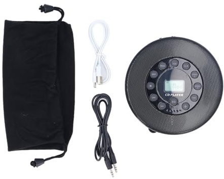2024 CD Player with Bluetooths,Portable CD Player Bluetooths with Speaker for Car MP3 Compatibility,Support Recording to USB Built in Microphone (Black)