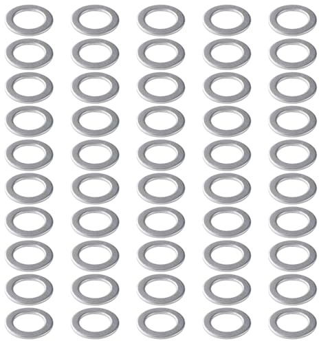 YIXISI 50 Stücke 10.2x15x1 mm Türscharnier Montageringe, Rings for Door Hinges, Zimmertüren Unterlegscheiben, Türscharnier Unterlegscheibe, für Türscharniere, Kohlenstoffstahl
