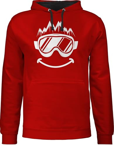 Shirtracer - Pullover Herren Frauen Hoodie Kontrast zweifarbig - Snowboard, und mehr - Snowboard Geschenk Ski Fahren Geschenk Apres Ski Geschenke Skifahrer Geschenkideen Snowboarder Geschenke lustig