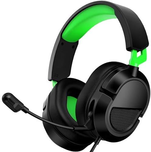 Gaming Headset for Xbox Series X、Xbox Series S/One、PS5、PS5Pro、PS4、PC 207g Headset with Clear Mic for Work 𝟐𝟎𝟐𝟓 𝐔𝐩𝐠𝐫𝐚𝐝𝐞 Wired Gaming Headphones with Mic、3.5mm Splitter、79in Cable.Gamer Gifts