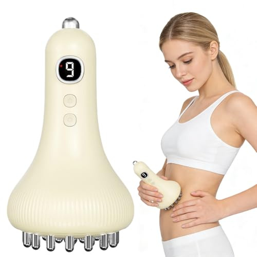 Umllpet Elektrisches Massagegerät, 9 Stufen mit Rotlicht und Magnetperlen | Ergonomisch, kabellos, durchblutungsfördernd, entspannend, für Taille Beine und Rücken