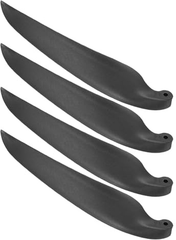 MECCANIXITY RC Glider Propeller Replacement Prop Blades, 12x10 Inch RC Folding Propeller Nylon Blades Parts for Spinner D28-D48mm Glider Airplane Prop Replacement(Black, 2 Pairs)