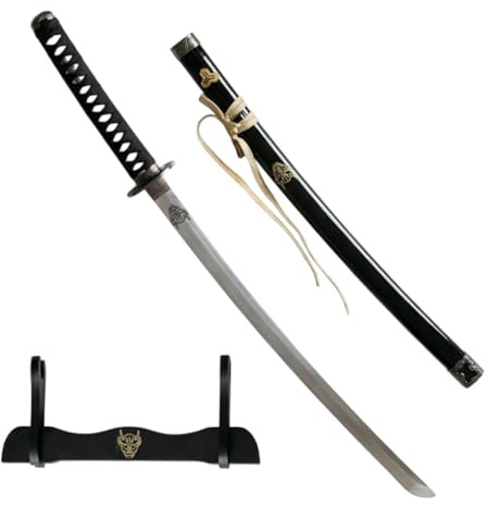 Shop SoftAir Katana Decorativa Kill Bill 102 cm con Supporto, Replica Spada Samurai Non Affilata, Legno e Metallo, Nero, 3 Modelli Disponibili (Kill Bill 2)