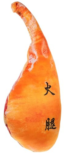 Veemoon Coussin à Motif Jambon en Peluche 50 Cm, Oreiller à Câliner Doux et Confortable, Oreiller de Jambon Simulé pour Lit et Décoration Chambre Garçon et Filles, Accessoire Ludique