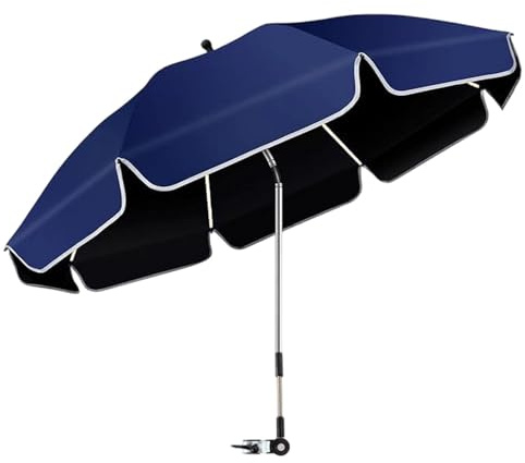 Ombrello per Sedia da Spiaggia | Parasole a Clip Regolabile a 360° con Protezione UV | Ombrello Parasole da Esterno con Morsetto | Per Esterno Campeggio Spiaggia Giardino Pesca Balcone Vacanza