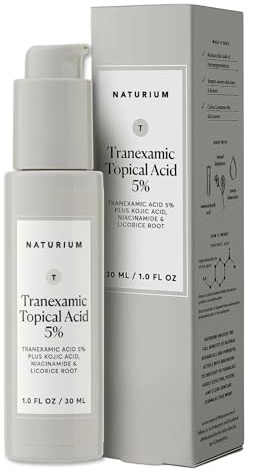 Naturium Tranexamic Topical Acid 5%, Face & Skin Care, with Kojic Acid, Niacinamide & Licorice Root, 1 oz