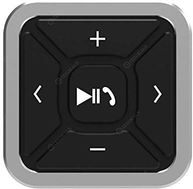 Bolwins D62CS Bluetooth 5.0 fjärrkontroll för bil - ratt media-knapp med hållare, musikstyrning och samtal, kompatibel med iOS och Android